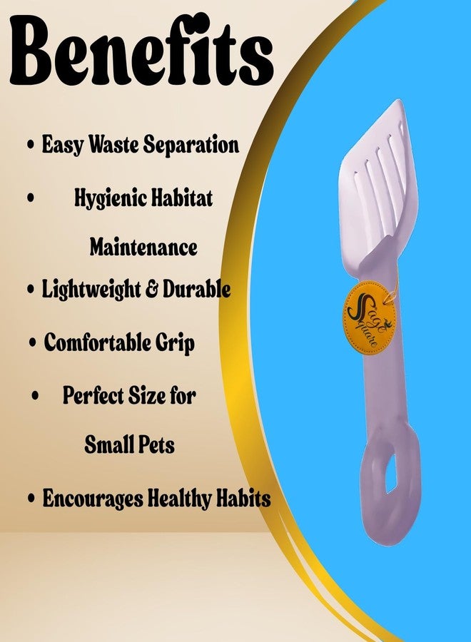 Sage Square Small Pet Waste Removal Tool - Lightweight, Durable Cleaning Scoop for Hamsters, Gerbils, Rabbits, Other Small Animals - Ideal for Litter Box Maintenance & Sand Bath Cleaning - Image 4